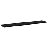 Bookshelf Boards 8 pcs Black 100x20x1.5 cm Engineered Wood - Front View
