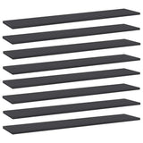Bookshelf Boards 8 pcs Grey 100x20x1.5 cm Engineered Wood