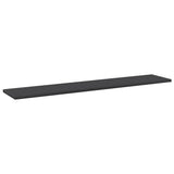 Bookshelf Boards 8 pcs Grey 100x20x1.5 cm Engineered Wood - Front View