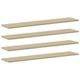 Bookshelf Boards 8 pcs Sonoma Oak 100x20x1.5 cm Engineered Wood - Front View