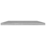 Bookshelf Boards 4 pcs Concrete Grey 100x20x1.5 cm Engineered Wood - Side View