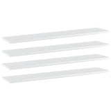 Bookshelf Boards 4 pcs High Gloss White 100x20x1.5 cm Engineered Wood