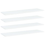 Bookshelf Boards 4 pcs White 100x30x1.5 cm Engineered Wood