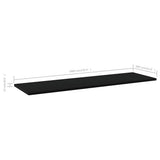 Bookshelf Boards 4 pcs Black 100x30x1.5 cm Engineered Wood