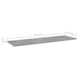 Bookshelf Boards 8 pcs Concrete Grey 100x30x1.5 cm Engineered Wood - 45-Degree Angle