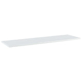 Bookshelf Boards 4 pcs High Gloss White 100x30x1.5 cm Engineered Wood - Front View