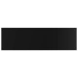 Bookshelf Boards 4 pcs High Gloss Black 100x30x1.5 cm Engineered Wood - Top-Down View