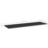 Bookshelf Boards 4 pcs High Gloss Black 100x30x1.5 cm Engineered Wood - 45-Degree Angle