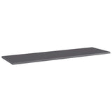 Bookshelf Boards 4 pcs High Gloss Grey 100x30x1.5 cm Engineered Wood - Front View