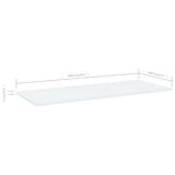 Bookshelf Boards 4 pcs White 100x40x1.5 cm Engineered Wood - Rear View