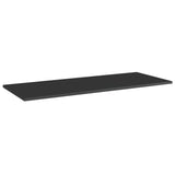 Bookshelf Boards 4 pcs High Gloss Black 100x40x1.5 cm Engineered Wood - Front View