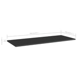Bookshelf Boards 4 pcs High Gloss Black 100x40x1.5 cm Engineered Wood - 45-Degree Angle