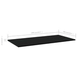 Bookshelf Boards 4 pcs Black 100x50x1.5 cm Engineered Wood - 45-Degree Angle