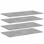 Bookshelf Boards 4 pcs Concrete Grey 100x50x1.5 cm