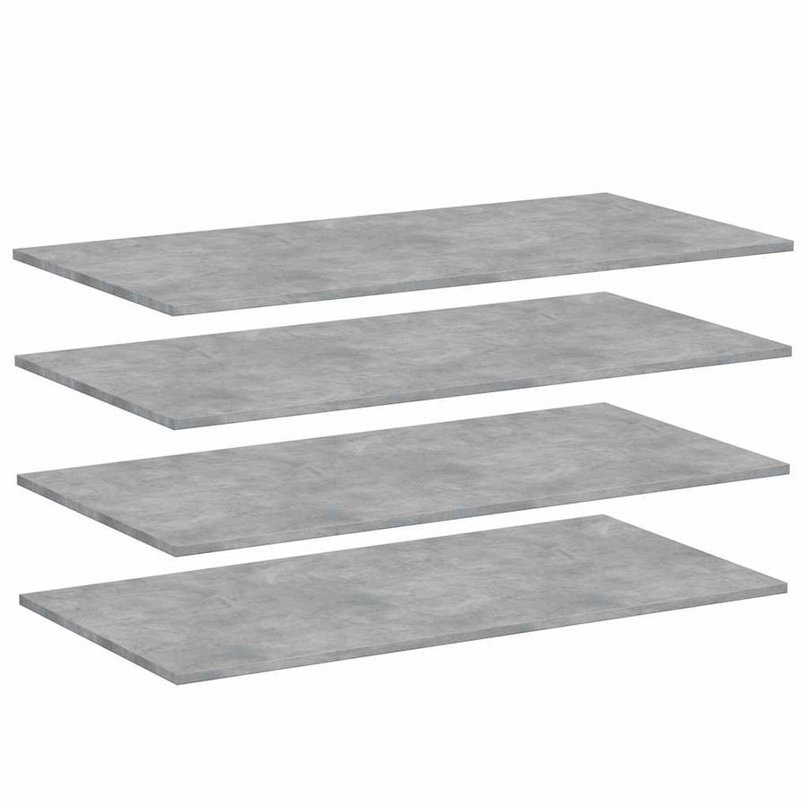 Bookshelf Boards 4 pcs Concrete Grey 100x50x1.5 cm
