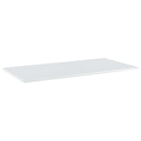 Bookshelf Boards 4 pcs High Gloss White 100x50x1.5 cm Engineered Wood - Front View