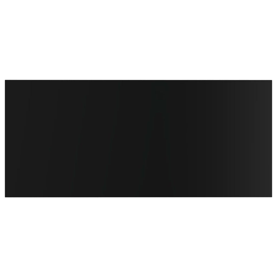 Bookshelf Boards 4 pcs High Gloss Black 100x50x1.5 cm Engineered Wood