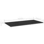 Bookshelf Boards 4 pcs High Gloss Black 100x50x1.5 cm Engineered Wood