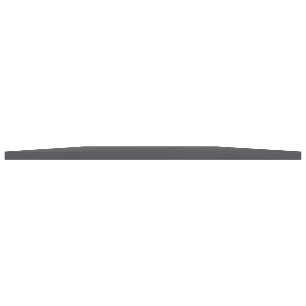 Bookshelf Boards 4 pcs High Gloss Grey 100x50x1.5 cm Engineered Wood