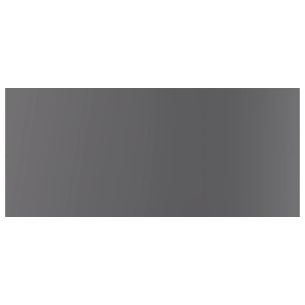 Bookshelf Boards 4 pcs High Gloss Grey 100x50x1.5 cm Engineered Wood