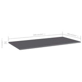 Bookshelf Boards 4 pcs High Gloss Grey 100x50x1.5 cm Engineered Wood
