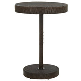 5 Piece Garden Bar Set with Cushions Poly Rattan Brown - Side View
