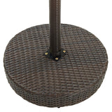 5 Piece Garden Bar Set with Cushions Poly Rattan Brown - 45-Degree Angle
