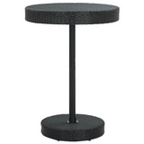 5 Piece Garden Bar Set with Cushions Poly Rattan Black - Side View
