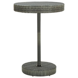 5 Piece Garden Bar Set with Cushions Poly Rattan Grey - Side View