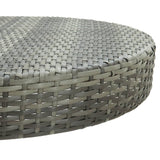 5 Piece Garden Bar Set with Cushions Poly Rattan Grey - 45-Degree Angle