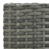 5 Piece Garden Bar Set with Cushions Poly Rattan Grey - Extra Image