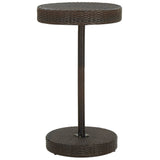 3 Piece Garden Bar Set Poly Rattan Brown - Side View