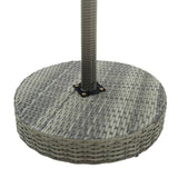 3 Piece Garden Bar Set Poly Rattan Grey - 45-Degree Angle