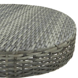 3 Piece Garden Bar Set Poly Rattan Grey - Rear View