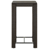 5 Piece Garden Bar Set with Cushions Poly Rattan Brown - Extra Image
