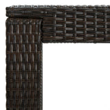 5 Piece Garden Bar Set with Cushions Poly Rattan Brown - Extra Image