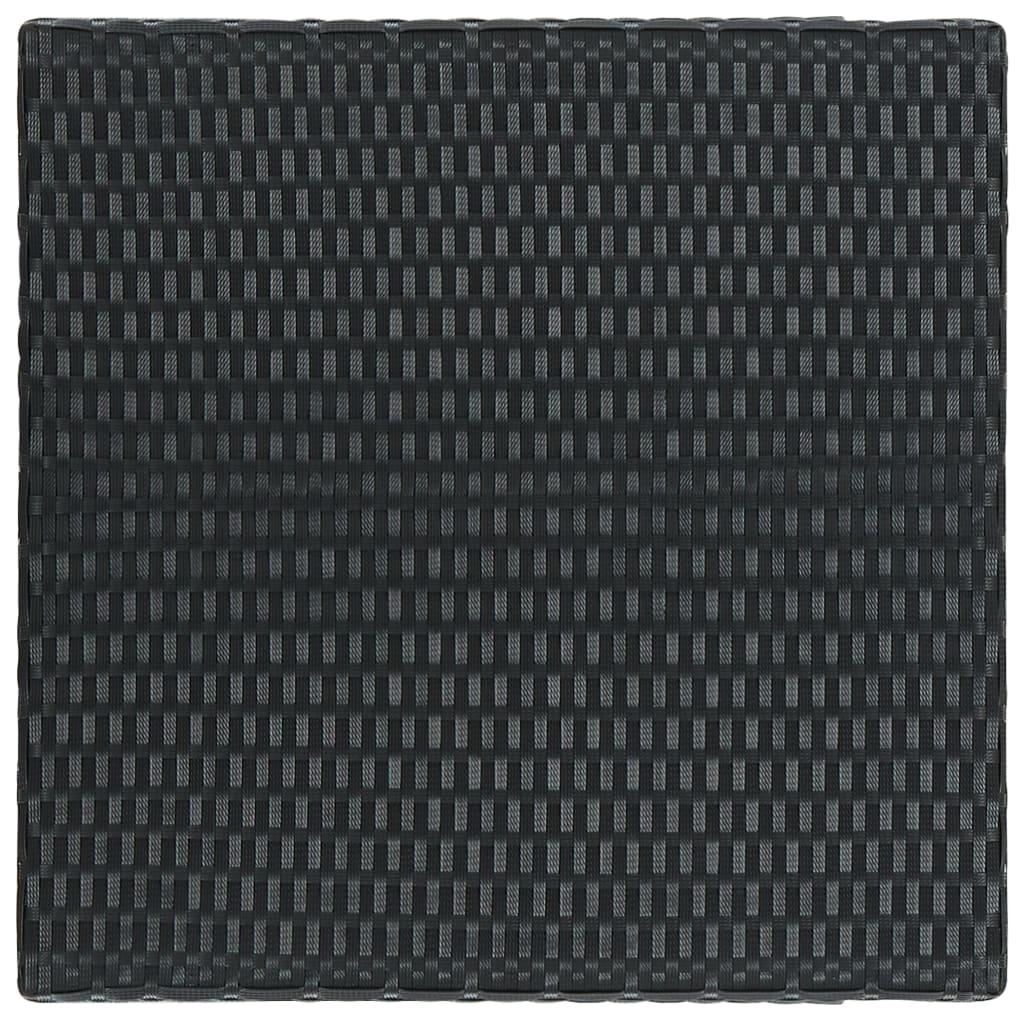 5 Piece Garden Bar Set with Cushions Poly Rattan Black