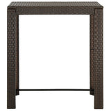 5 Piece Garden Bar Set with Cushions Poly Rattan Brown - Extra Image