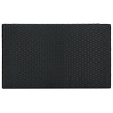 5 Piece Garden Bar Set with Cushions Poly Rattan Black - Extra Image