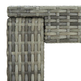 3 Piece Outdoor Bar Set with Cushions Poly Rattan Grey