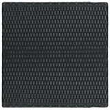 5 Piece Outdoor Bar Set with Cushions Poly Rattan Black