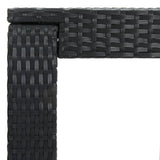 5 Piece Outdoor Bar Set with Cushions Poly Rattan Black