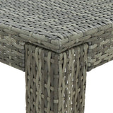 5 Piece Outdoor Bar Set with Cushions Poly Rattan Grey