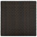 3 Piece Outdoor Bar Set with Armrest Poly Rattan Brown