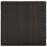 3 Piece Outdoor Bar Set with Armrest Poly Rattan Brown - Extra Image