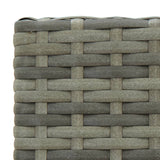 3 Piece Outdoor Bar Set with Armrest Poly Rattan Grey - Low Angle