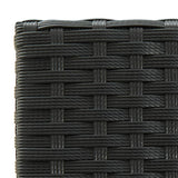5 Piece Outdoor Bar Set with Armrest Poly Rattan Black - Low Angle