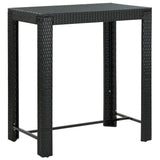 5 Piece Outdoor Bar Set with Armrest Poly Rattan Black - Extra Image
