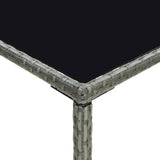 5 Piece Garden Bar Set with Cushions Poly Rattan Grey - Extra Image