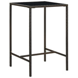 5 Piece Garden Bar Set Poly Rattan Brown - Side View